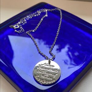 Chic Silver Engraved Necklace. Like NEW.